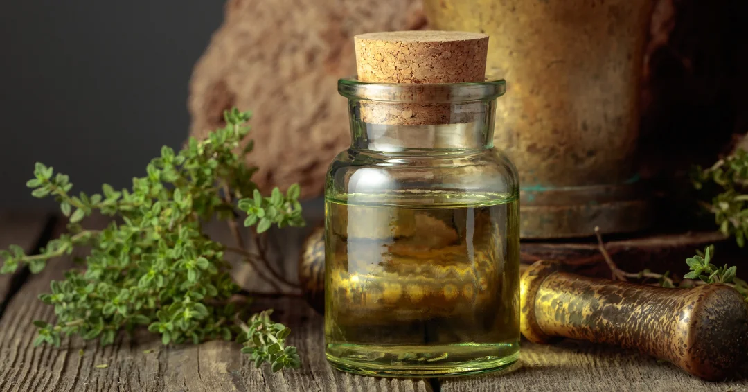 Tijmolie voor je haar: ontdek de krachtige voordelen van tijmolie voor haargroei, een gezonde hoofdhuid en glanzende lokken. Essentieel in jouw haarroutine.